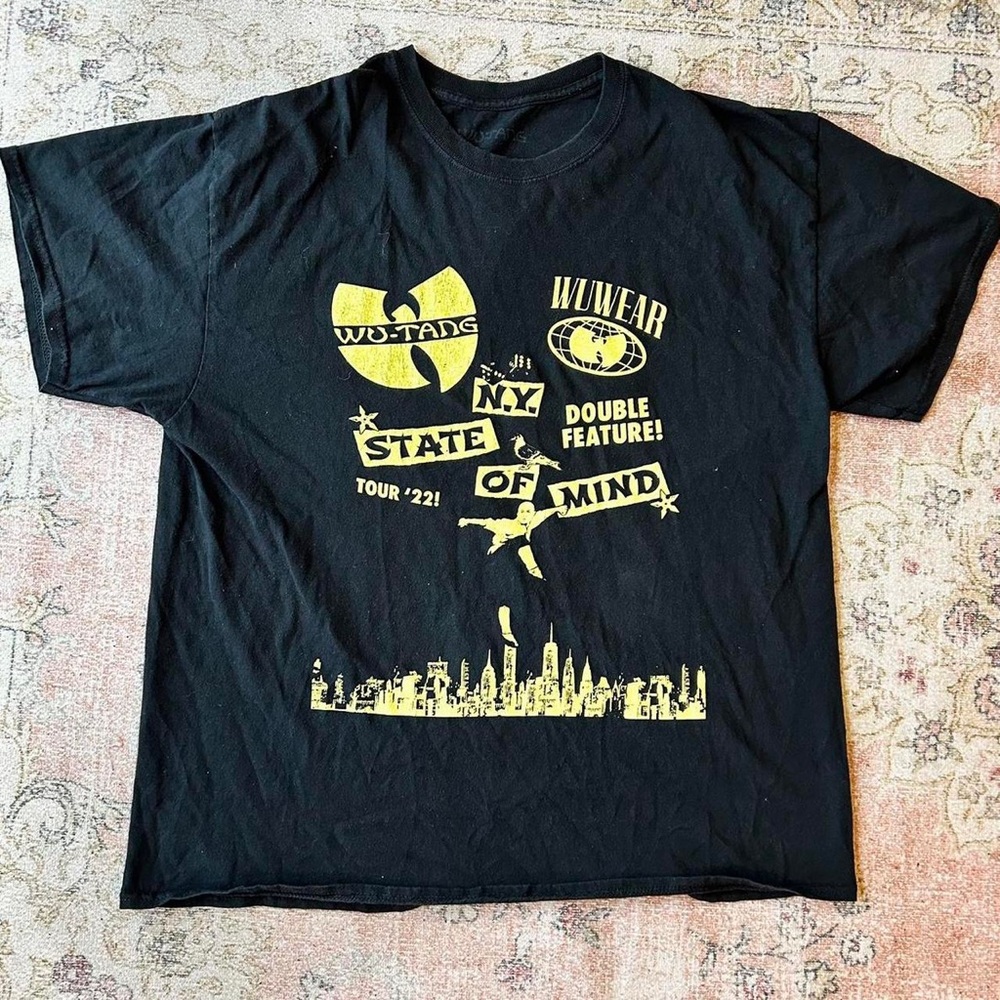 Wu-Tang Clan Black Graphic Tee with Yellow Print